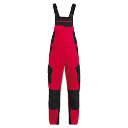 Latzhose "PASCAL" - 114 - rot/schwarz