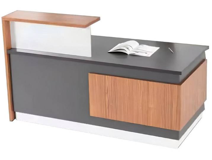 Xlmoebel Empfangstheke Moderne Empfangstheke aus Holz für Büros und Praxen (Empfangstheke, Rezeption), Hergestellt in Europa