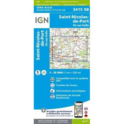 St-Nicolas d'Port 1:25 000, Karte von Collectif Ign, IGN Frankreich, 978-2-7585-4071-7