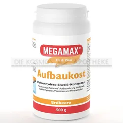 MEGAMAX Aufbaukost Erdbeere Pulver 500 g