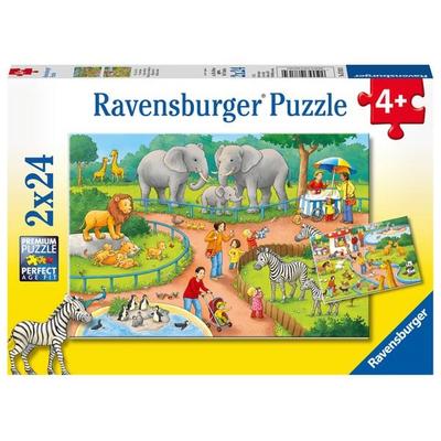 Puzzle Ravensburger Ein Tag im Zoo 2 X 24 Teile