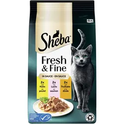 Sheba Fresh & Fine Huhn, Truthahn und Lachs 6x300 g