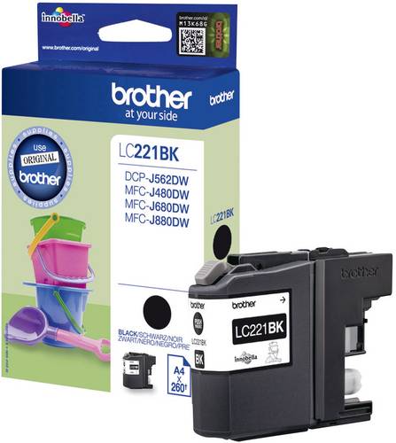 Brother Druckerpatrone LC-221BK Original Schwarz LC221BK