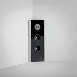 Naber Mira Eck Glas USB A Edelstahl/Glas schwarz 7053124