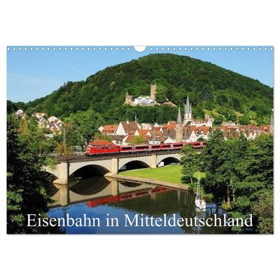 Eisenbahn in Mitteldeutschland (Wandkalender 2027 DIN A3 quer), CALVENDO Monatskalender