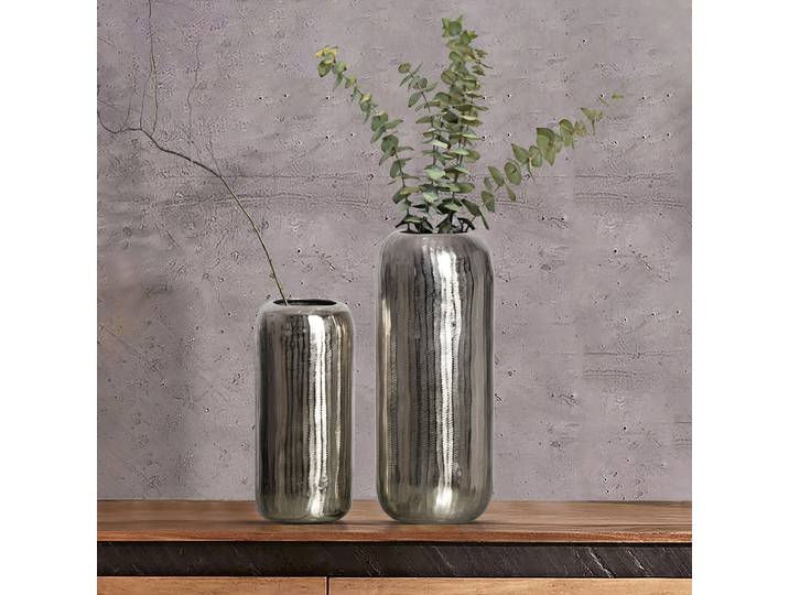 Ensemble de vases Kerbot 2 pièces Argenté/Argenté