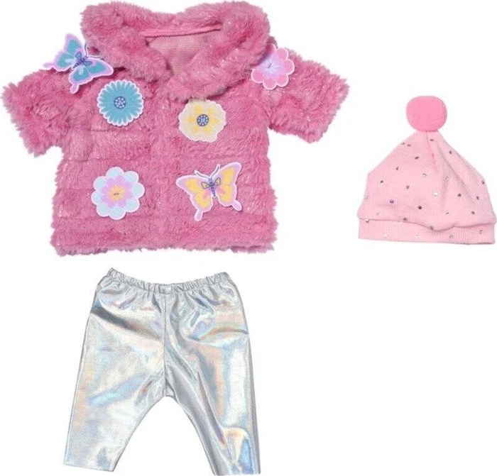 BABY born Set mit rosa Pelzmantel - 43 cm