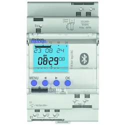 Theben 6410330 Digitale Zeitschaltuhr, Jahresprogramm und Astro-Programm, 1 Kanal, App-Programmierung möglich, DCF oder GNSS/GPS TR 641 top3 BLE RC