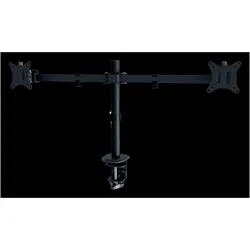 Leitz Monitor-Halterung Ergo Slim Dual 61640095 schwarz für 2 Monitore, Tischklemme (Tisch, 32", 10 kg), Monitor Halterung, Schwarz