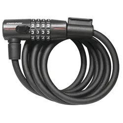 TRELOCK Zahlen-Spiralkabelschloss SK 312 Code 12 mm schwarz 180 cm