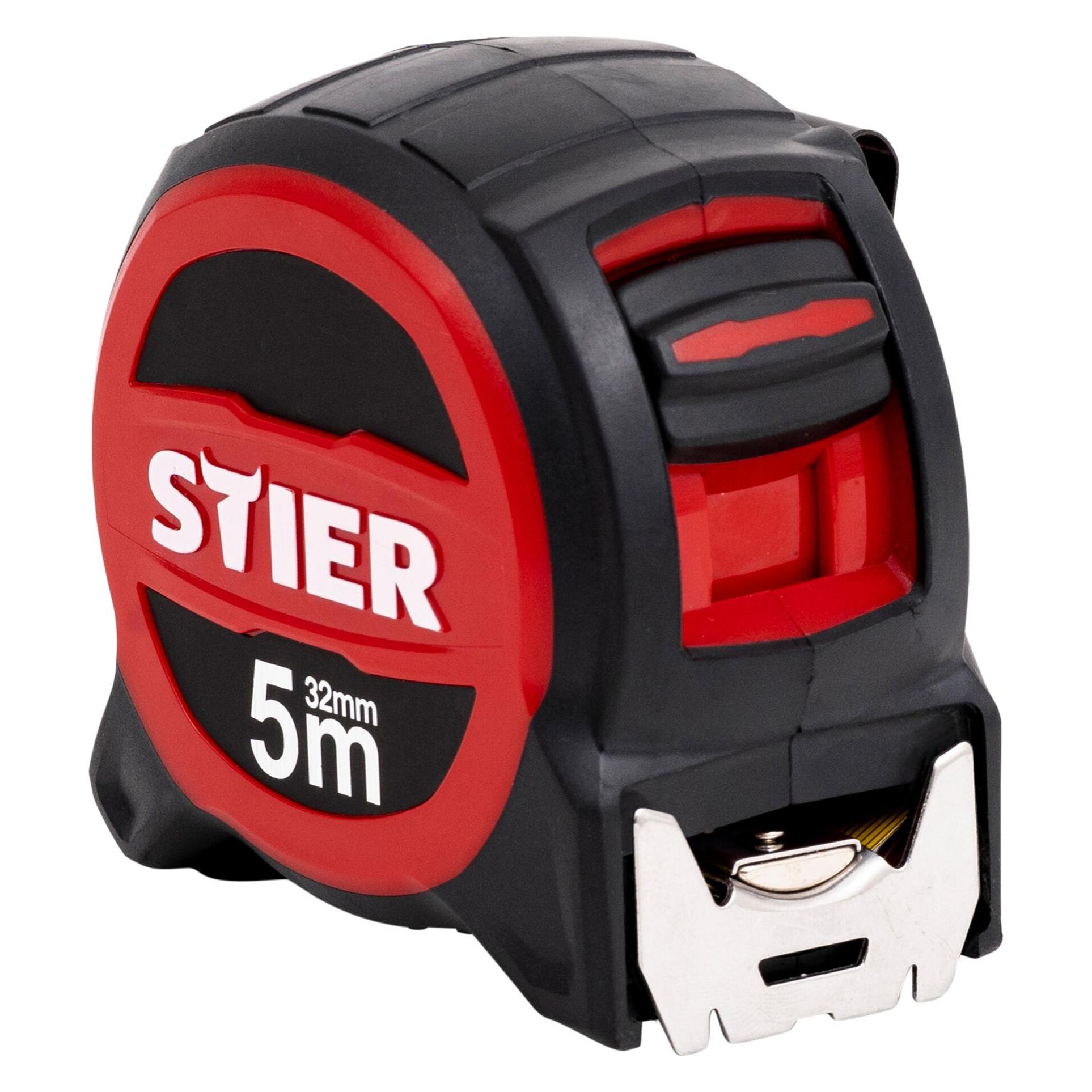 Stier Premium Taschenbandmass 5 m x 32 mm mit Magnet und Edelstahlhaken (5 m) (87823996)