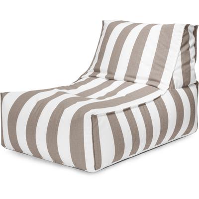 Sitzsack MAGMA HEIMTEX "SANTORIN Rock", grau (taupe,weiß), B:100cm H:65cm, Bezug: 100% Polypropylen, Sitzsäcke, Sitzsack