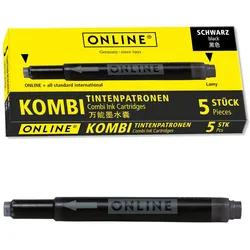 ONLINE® Tintenpatronen für Füller schwarz