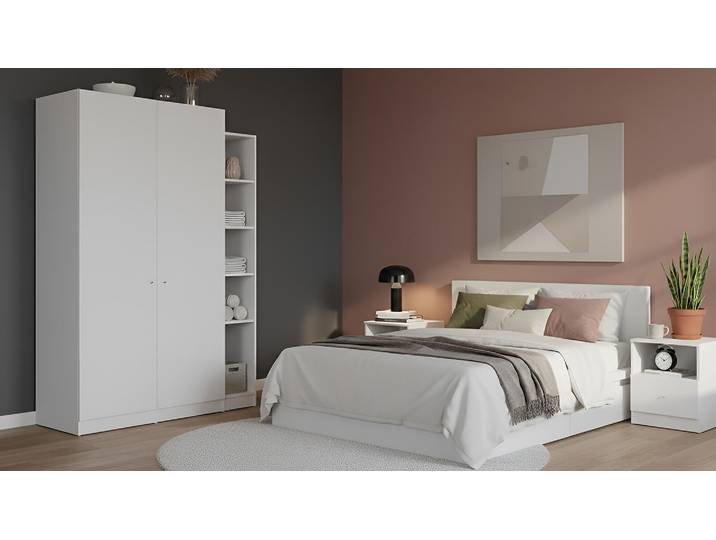 Asymmetrischer Kleiderschrank Premium Dekore Weiß­grau