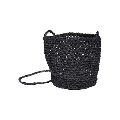 Bauchtasche URBAN CLASSICS "Urban Classics Unisex Mini Nature Bast Crossbody Bag", Gr. onesize, schwarz, 100% Papier, unifarben, Taschen