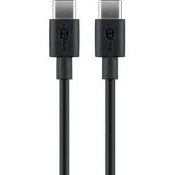 Goobay 66316 USB Kabel USB 2.0 0,5 m USB C 0,48 Gbit/s 60 W Schwarz