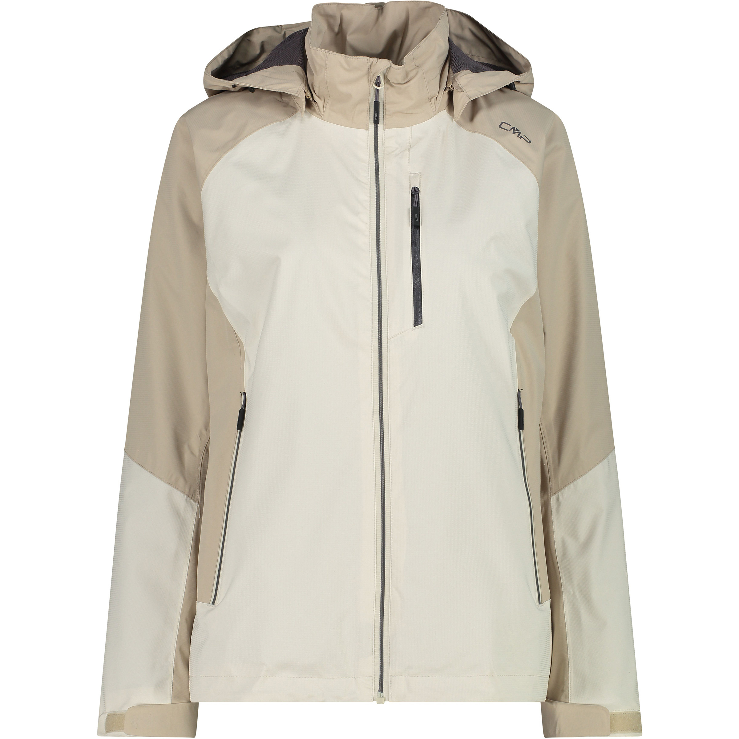 CMP Damen Regenjacke beige Größe 4XL Camping Wasserabweisend