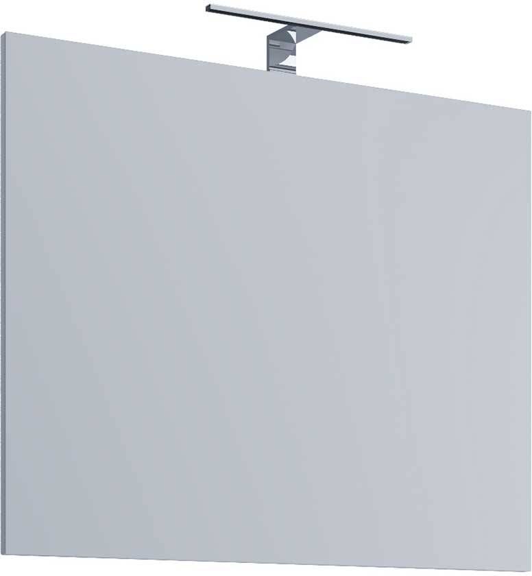 Pharao24.de Badezimmerspiegel schlicht in rechteckiger Form 60 oder 80 cm breit