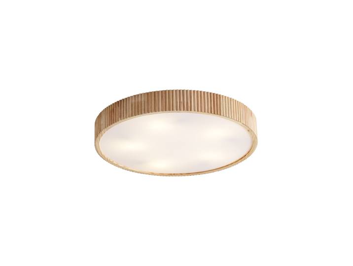 Plafonnier Japandi Bois 60cm 5 Lumières - Lyra