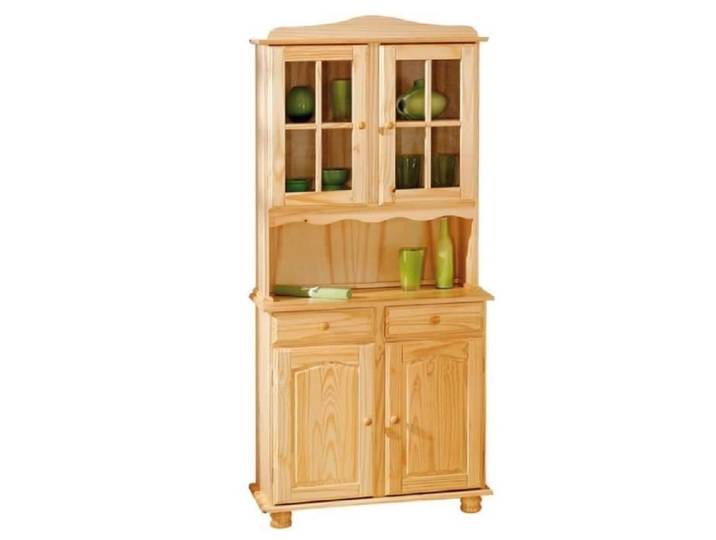 Vaisselier 4 Portes Bois Massif  Alienor  198cm Naturel