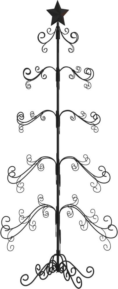 Syfax Metalen kerstboom voor decoratie, zwart, 150 cm