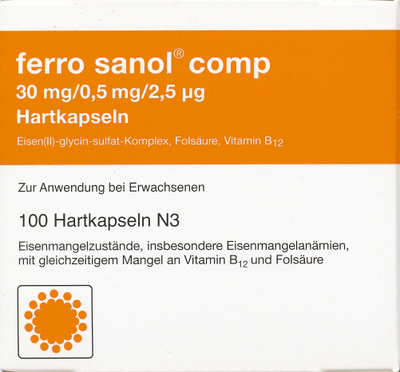 Teofarma s.r.l. FERRO SANOL comp. Hartkaps.m.msr.überz.Pellets 100 St 00106715