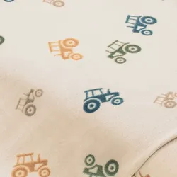 Stretch-Fleece "Traktor", braun-color
