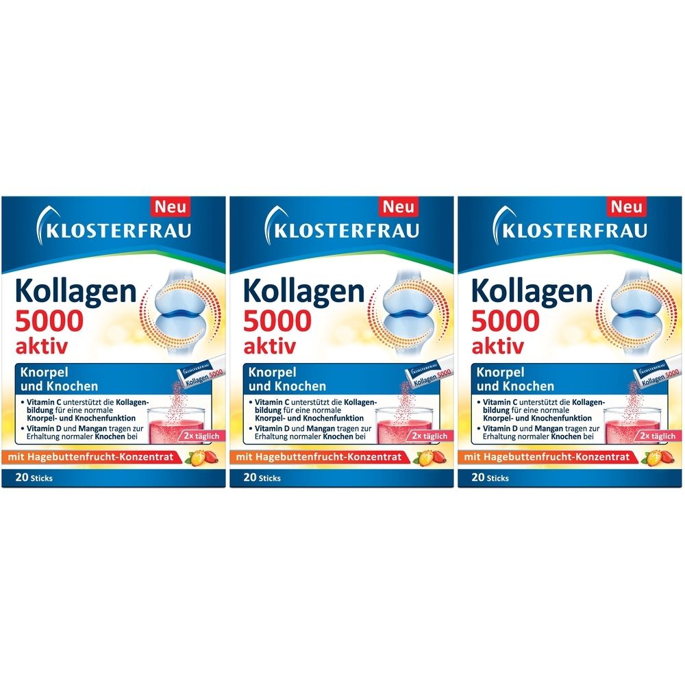 Klosterfrau Kollagen 5000 aktiv Granulat Sticks 3x 3x20 St