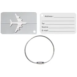 Basi 0006-0561-2600 Kofferanhänger Silber Aluminium Kofferschild