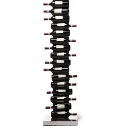 Ptolomeo Weinständer 155 cm schwarz mit silbernem Sockel