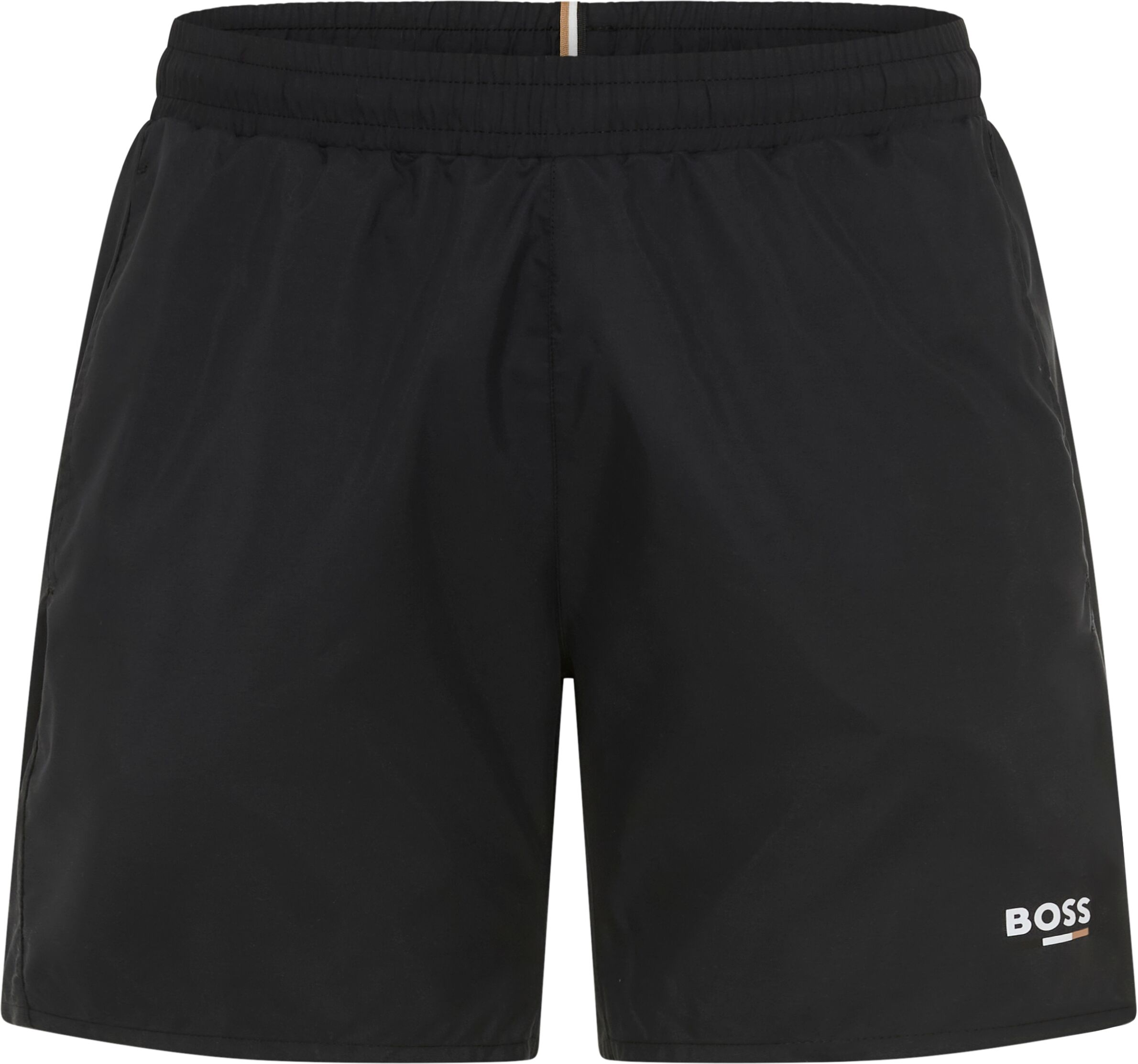 Badeshorts BOSS "Swordfish", Herren, Gr. M, N-Gr, schwarz (schwarz 005), Web, Obermaterial: 100% Polyester, unifarben, Badehosen Badeshorts