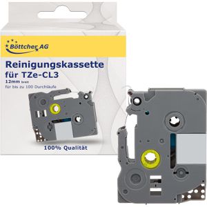 Böttcher-AG Reinigungskassette für Brother TZe-CL3, 12mm, für bis zu 100 Durchläufe