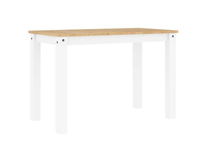 vidaXL Esstisch Panama Weiß 112x60x75 cm Massivholz Kiefer