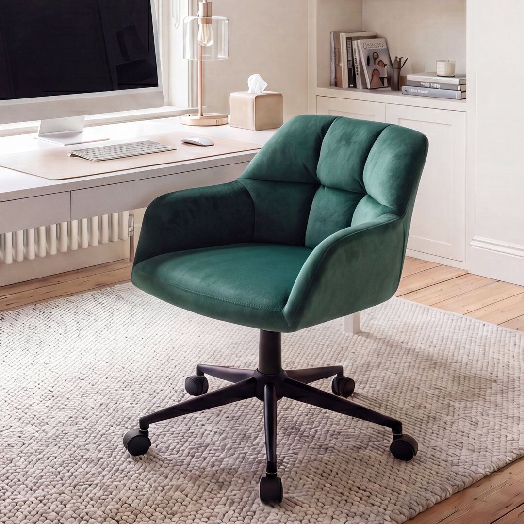 Fairmont Park Airionna Ergonomic Adjustable Swivel Chair Office Chair Green 59cm W X 59cm D