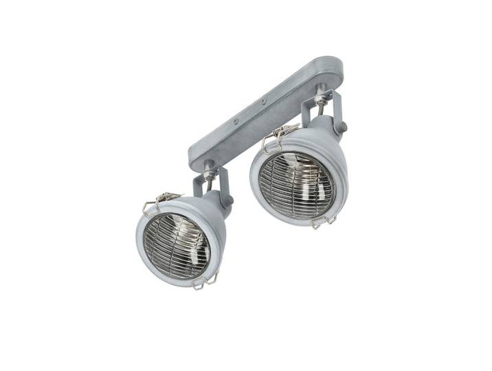 Strahler Crodo, Grau, Metall, 11x19x45 cm, RoHS, Europäischer Sicherheitsstandard, einfach zu transportieren, Lampen & Leuchten, Innenbeleuchtung, Spots & Strahler, Deckenspots