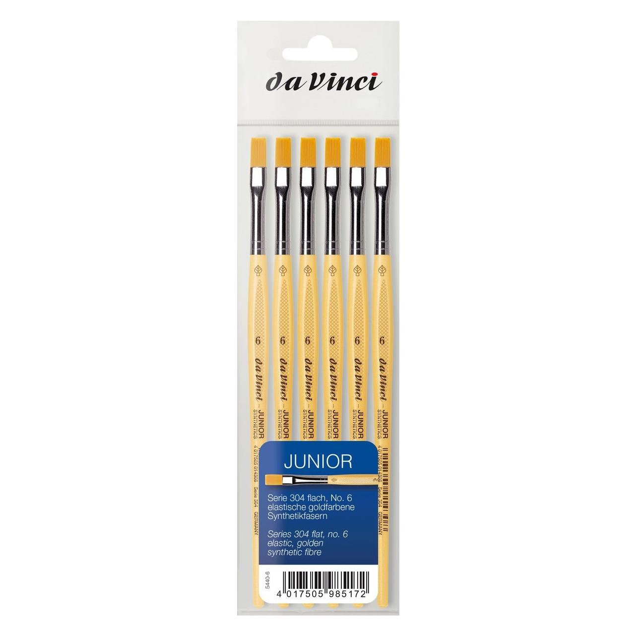 da Vinci Pinsel Junior Serie 304 flach Grösse 6 6 Stück (72002967)