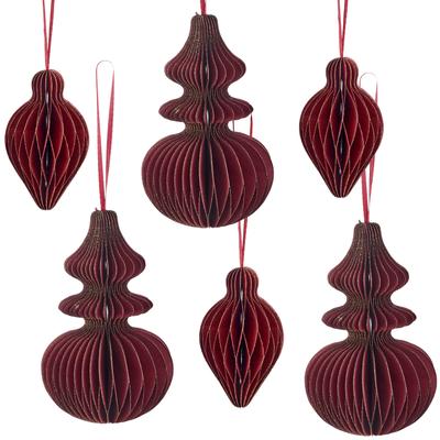 Dekohänger "hochwertige Papeterie mit goldfb.Glitzerdetails, Magnetverschluss", rot (dunkelrot), H:15cm Ø:9cm, Papier, LEGER HOME BY LENA GERCKE, Dekohänger, Dekohänger Ornament im trendigen Design