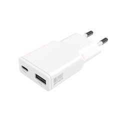 4smarts Netzladegerät PDPlug Duos Slim 20W GaN USB-C/A weiß 541122