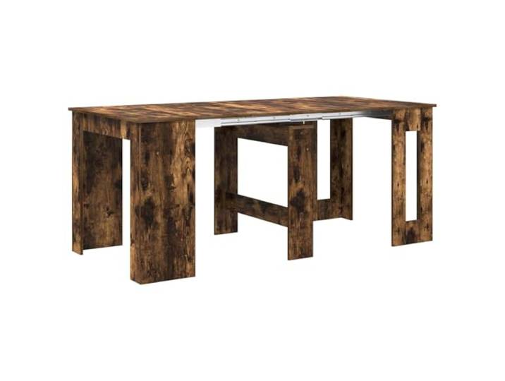 GPUTYGHN Esstisch 180 x 85 x 75 cm Holzwerkstoff Geräucherte Eiche Ausziehbar,handbetriebener Mechanismus,wasserabweisend,rechteckig,Essbereich,Küche,Arbeiten,Basteln