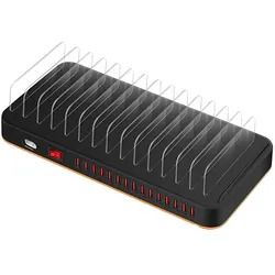 Avizar 180W Charging Station (Docking Port, 15 Ports), Dockingstation + USB Hub, Schwarz