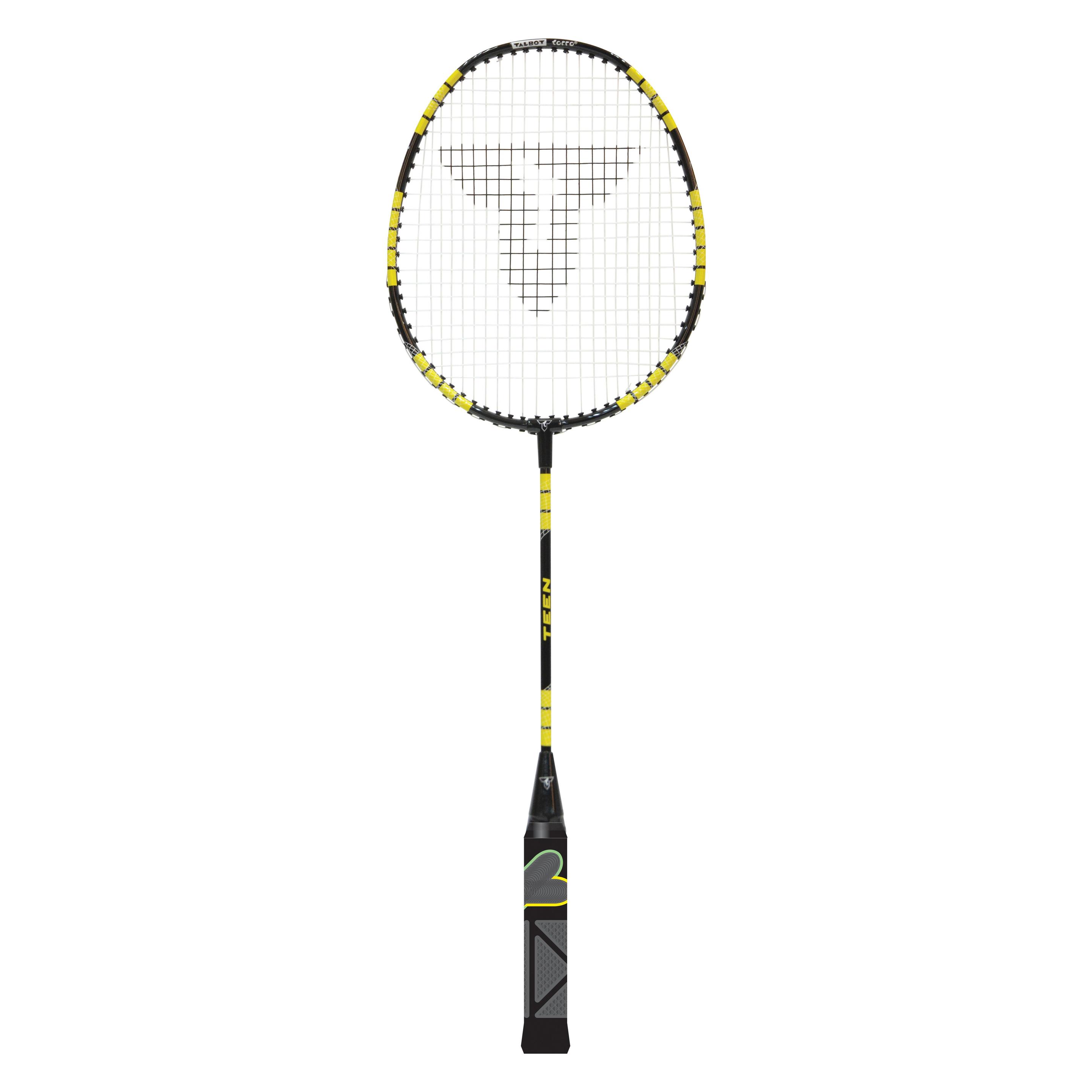 Talbot Torro Badmintonschl"ger ELI Teen, schwarz/grn (Bespannt) (419614)