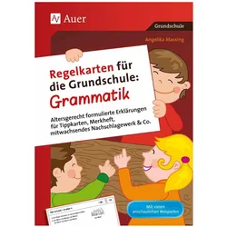 Regelkarten für die Grundschule Grammatik, Schulbücher von Angelika Massing