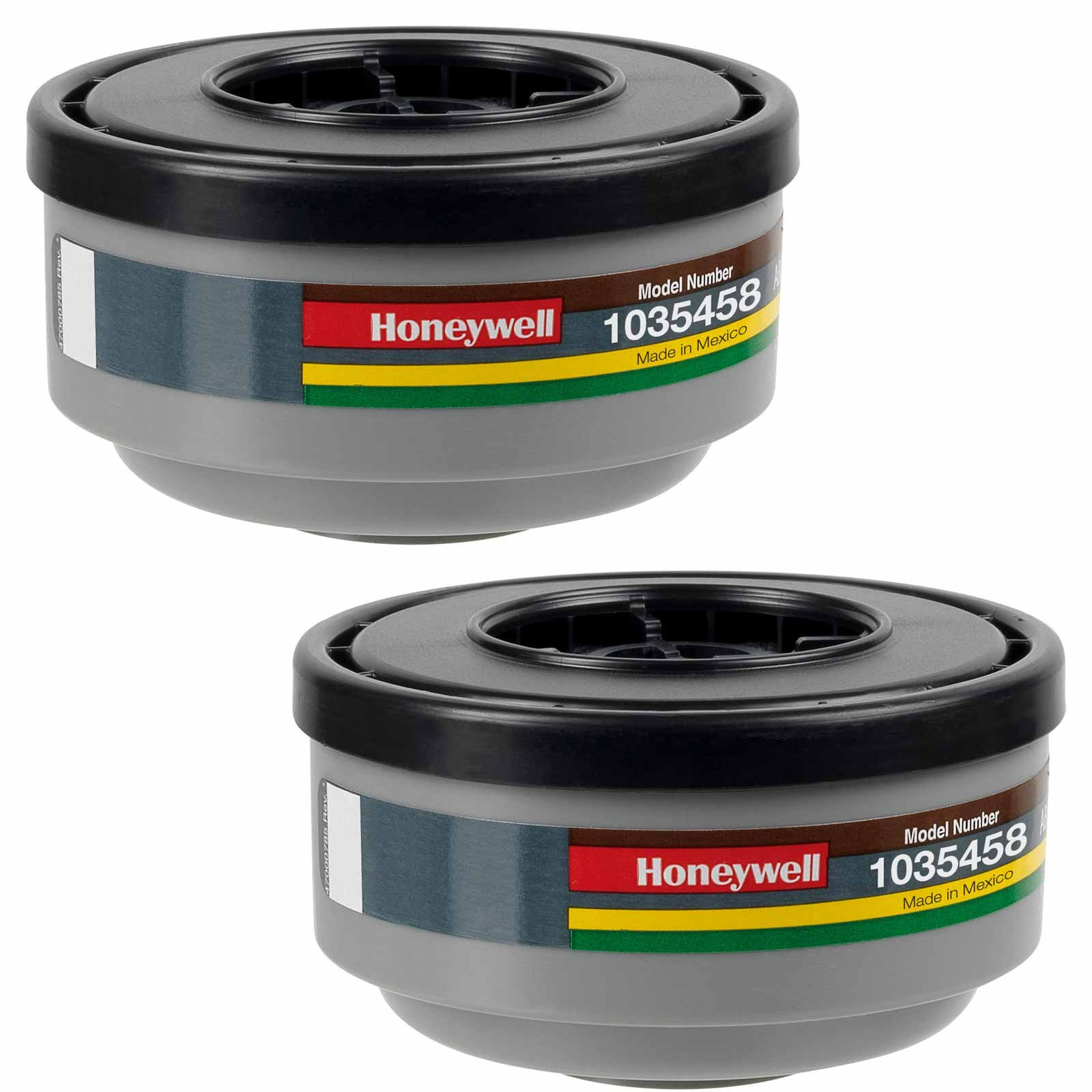 Honeywell N-serie filters ABEK1 voor anorganische en zure gassen, bajonetaansluiting, 1 paar
