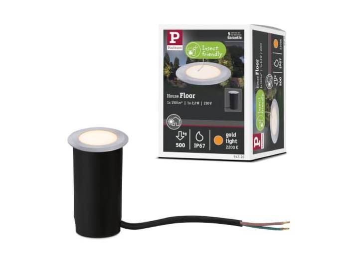 Paulmann LED Bodeneinbauleuchte Goldlicht 2200K IP67 Alu