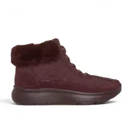 Skechers für Damen. 144844 Slip-Ins Stiefeletten: On-The-GO Encore - Cozy Fit Maisie Burgund (38), Leder, Wohnung, Schnürsenkel, Lässig, Kas