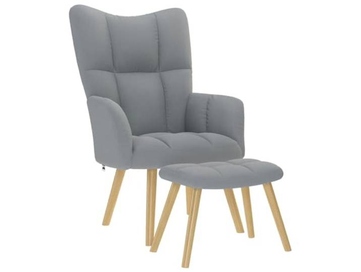 Relaxsessel, Hellgrau, mit Fußstütze, Polyestergewebe, Rahmen Atmungsaktiver Stoff, gepolsterte Sitzfläche, vielseitiger Sitzsack, stabil und langlebig, ideal für Wohn- oder Esszimmer