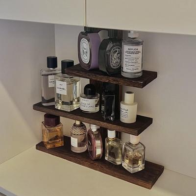 Shop Station Vintage Wood Perfume Organizer Tiered Perfume Display Stand For Vanity & Countertop Vintage Wood Perfume Organizer Tiered Perfume Display Stand For Vanity & Countertop
