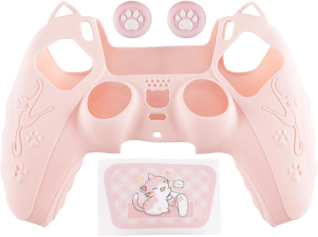Merkloze Controller beschermhoes met antislip grip en touchpad-stickers voor PlayStation 5