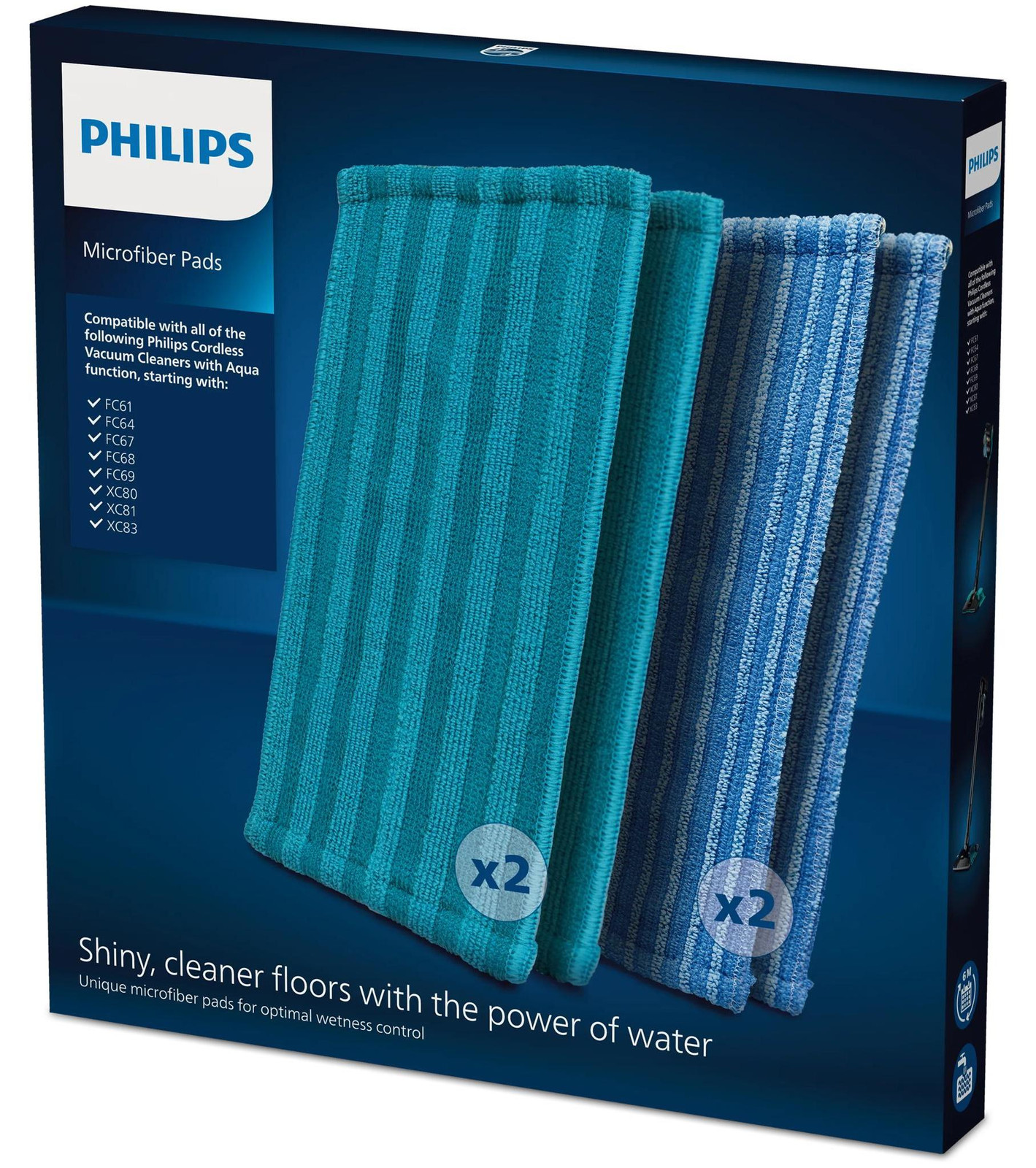 Philips Originele microvezel pads voor SpeedPro Max Aqua en SpeedPro Aqua (XV1700/01)