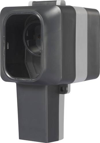 Sygonix SY-6670746 1fach Aufputz-Steckdose abschließbar, schwenkbare Steckdosentöpfe IP55 Grau